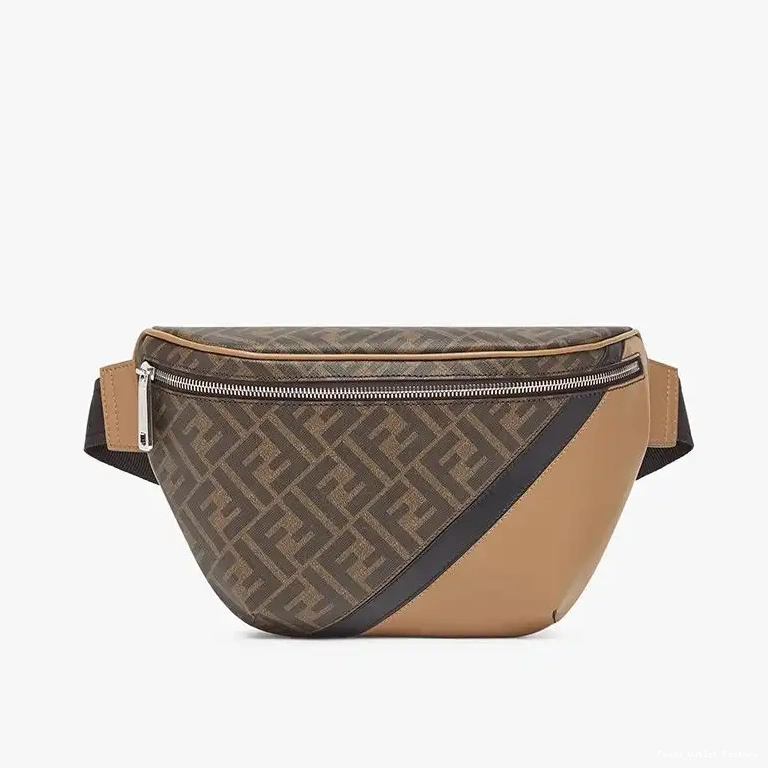 Affordable HOT Fabric Brown Belt FF In Black Fendi Bag Motif 0606